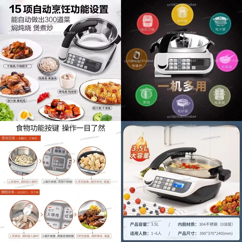 Home Cooking Robot - E15 Smart Stir-Fry Robot Grote capaciteit