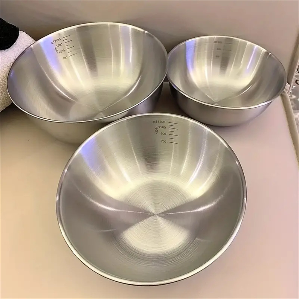 Home Cooking Set - 1-3-delige RVS kommenset met weegschaal voor