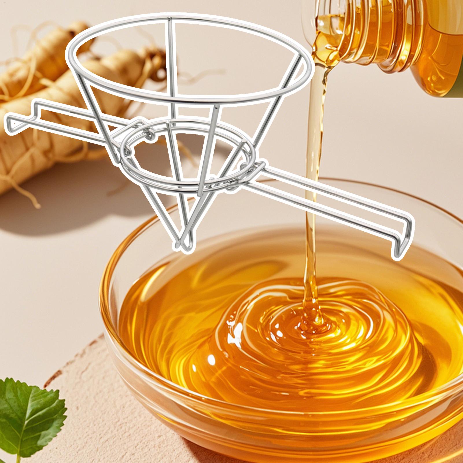 Home Cooking Oil Filter - Friteusefilterstandaard, oliefilterhouder, roestvrijstalen zeefhouder met opklapbare