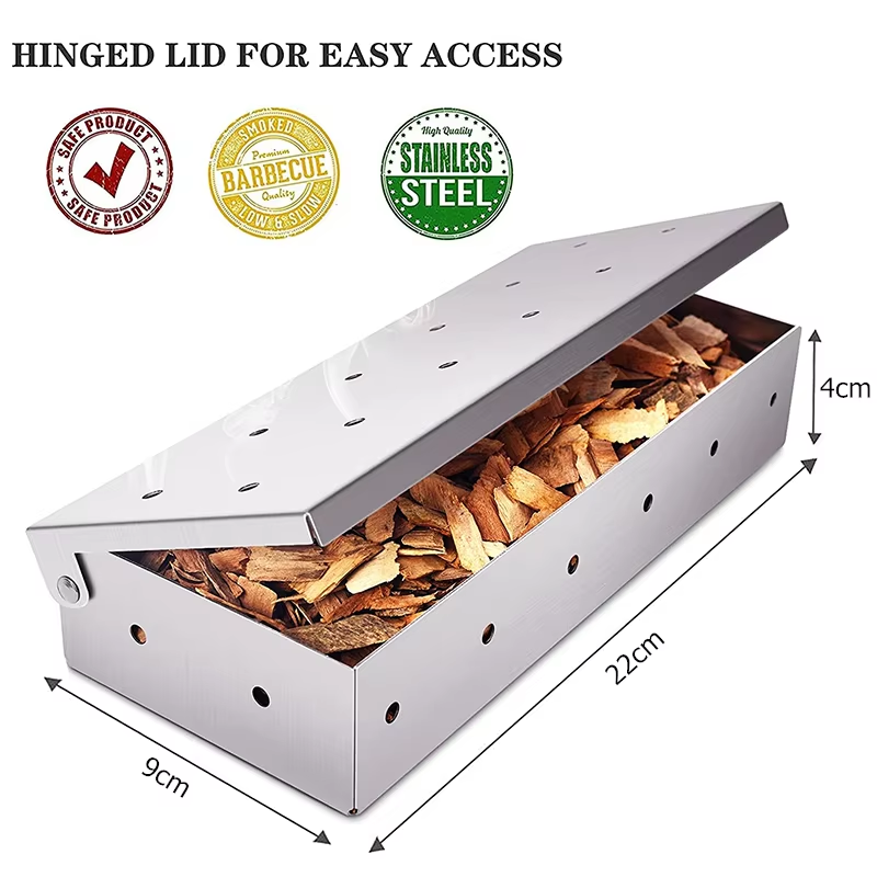 BBQ Roker Box Roestvrij Staal  - Smoker Box Wood Chip recensie en prijs