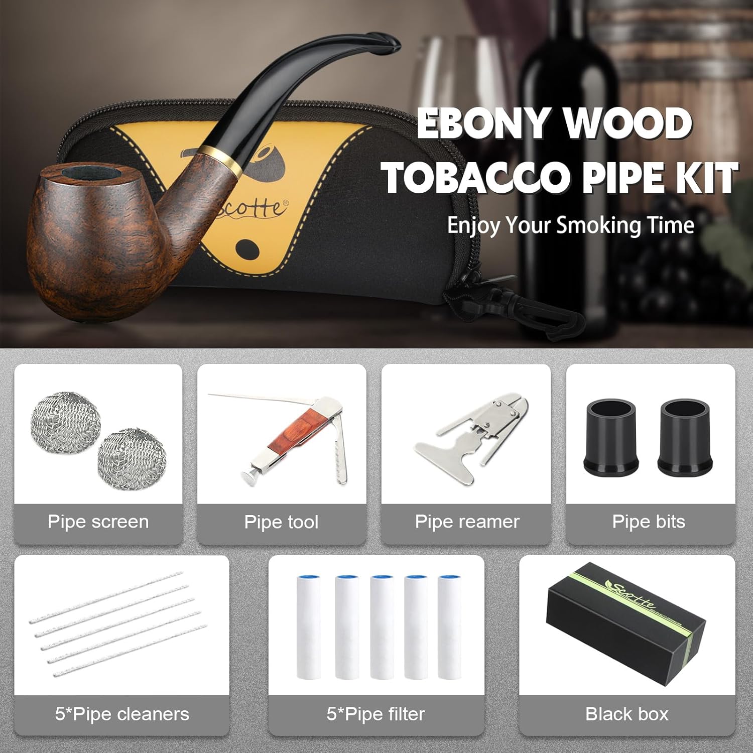 Tabakspijp handgemaakte ebbenh - Smoker Box Wood Chip recensie en prijs